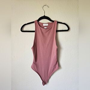 Aritzia Babaton High Neck Pink Bodysuit 2XS